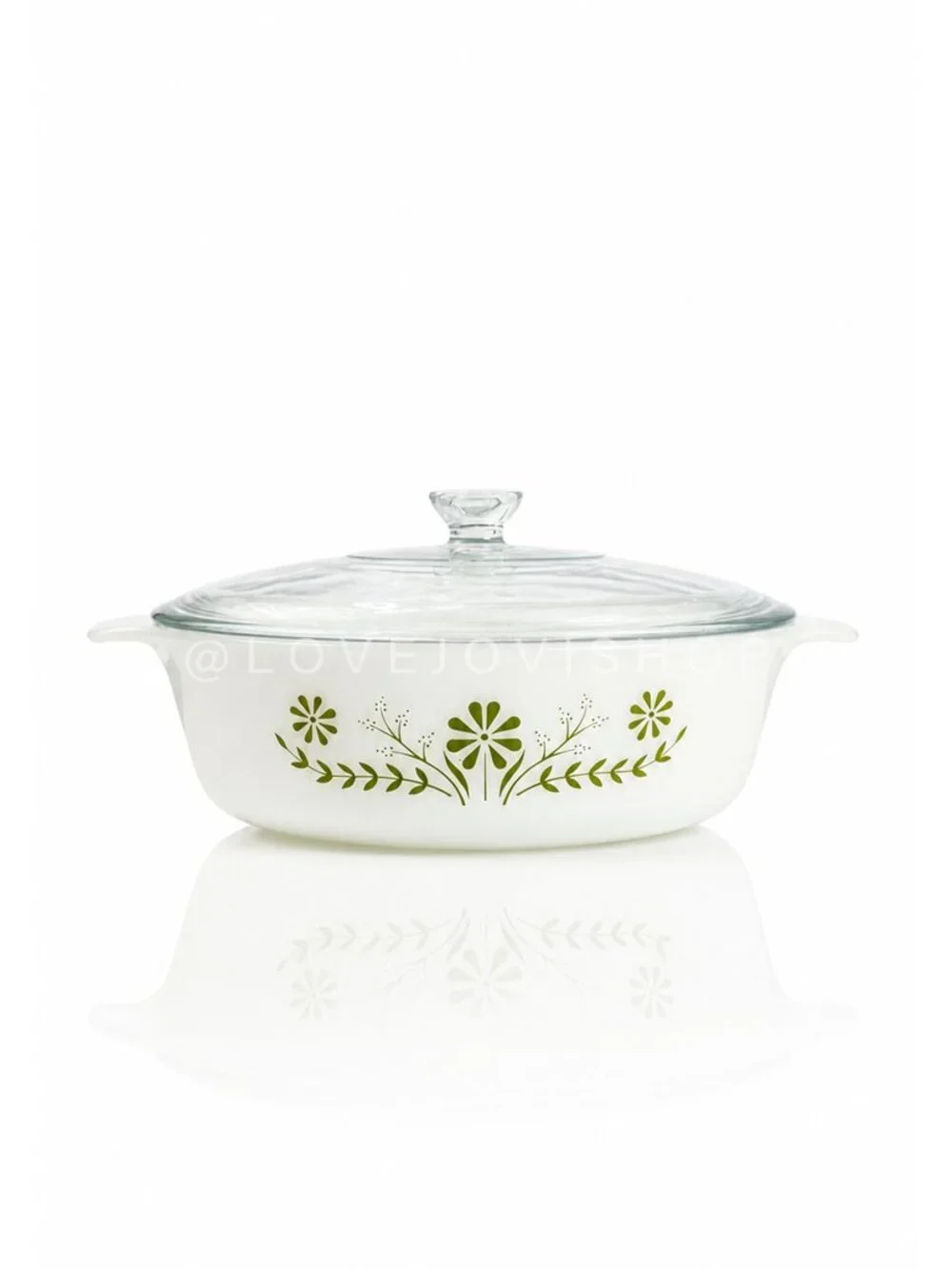 Home | Vintage Glasbake Casserole w Lid 1960s Milk Glass | Primrose Dreams Pyrex